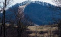 Mountain Valley Pipeline Going Over a Mountain Royalty Free Stock Photo